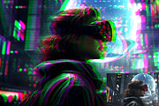 Cyberpunk RGB Analog Photoshop, a Brushes & More by Studio Retouch (Thumbnail 14 of 16)