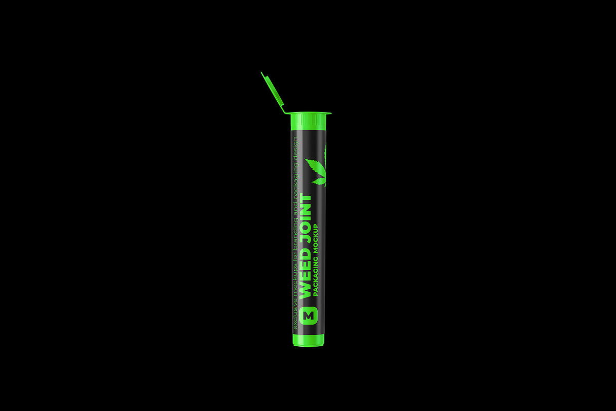 Weed Joint Pre Roll Cannabis Tube, a Cups & Container Mockup by easymock (Photo 5 of 9)
