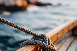 Close up of nautical rope tied to a, a Nature Photo by MistyDay