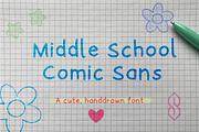 Middle School Comic Sans, a Handwritten Font by viamorone (Thumbnail 1 of 6)
