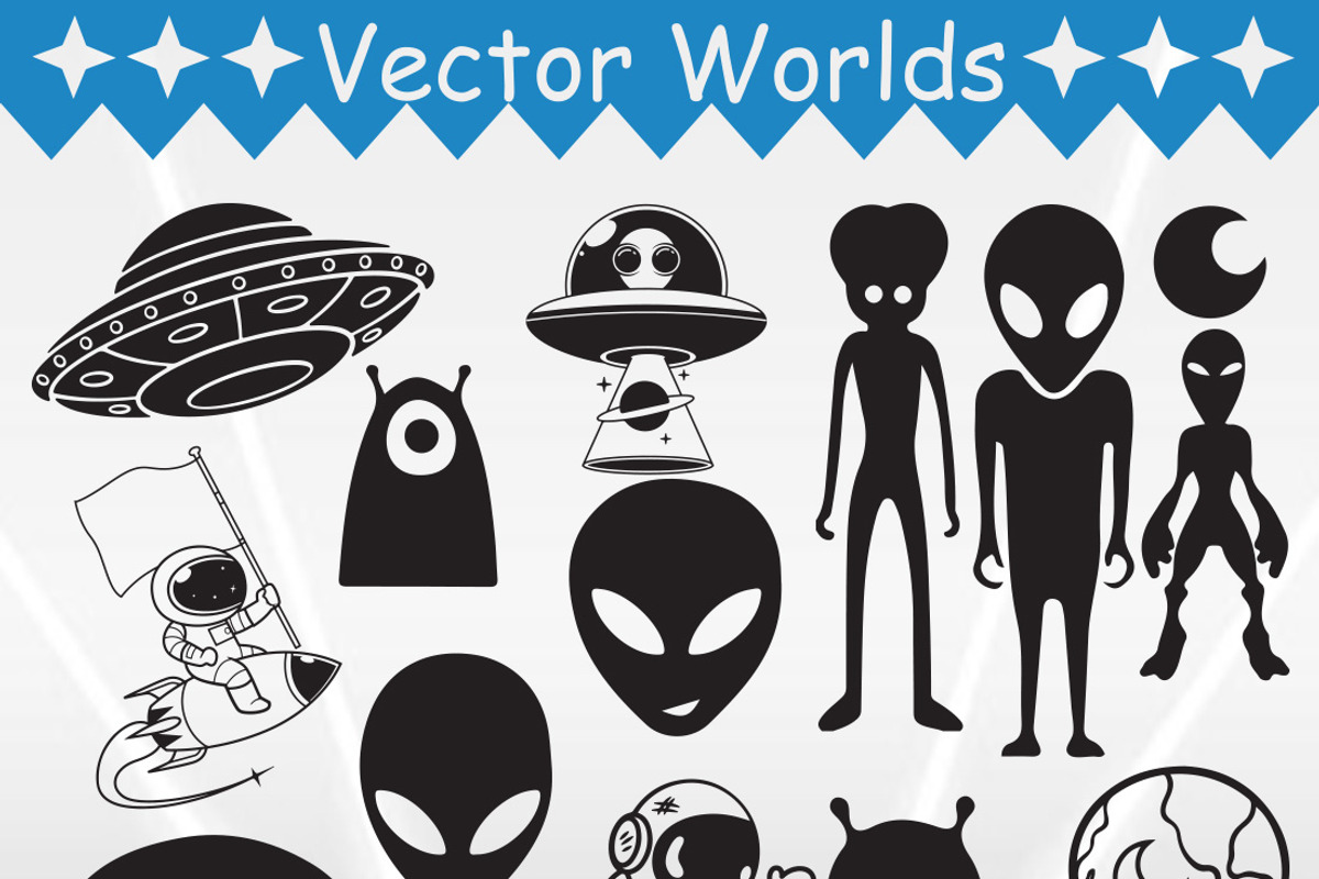 Space Creature Riding Spaceship Svg, an Object Graphic by VectorWorlds (Photo 3 of 3)