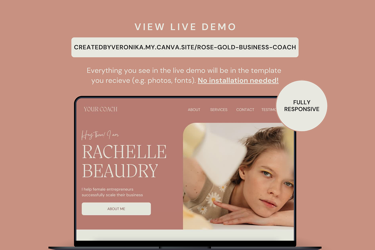 Elegant Coach Canva Website Template, a Websites & App Template by Eden Origin Studio (Photo 2 of 11)