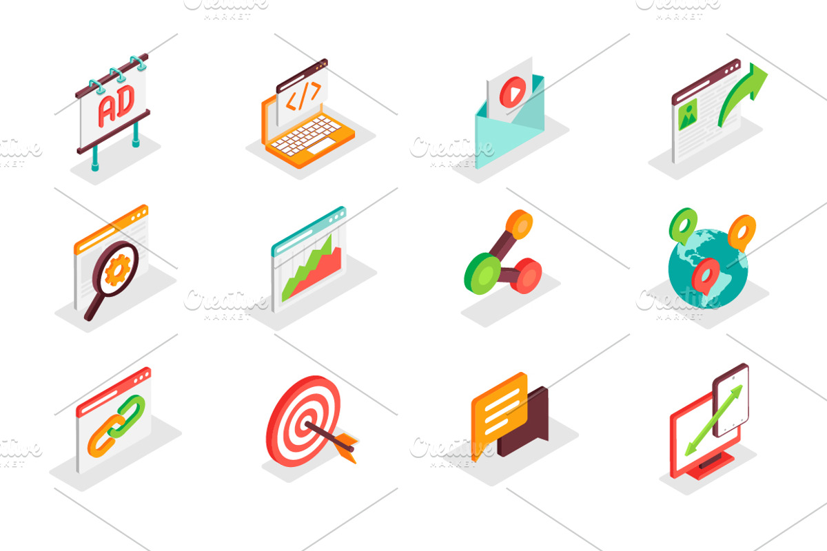 Isometric Icons Pack, a Duotone Icon by alexdndz (Photo 14 of 21)