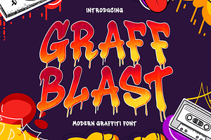 Graff Blast – A Modern Graffiti Font, a Serif Font by overlaytemplates
