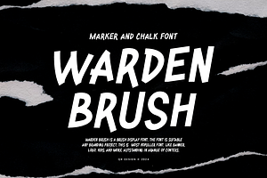 Warden Brush - Marker Font, a Handwritten Font by QR Design Studio