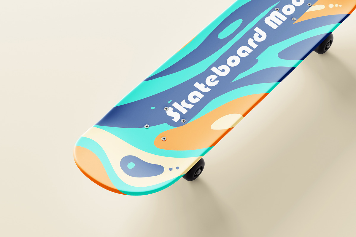 Skateboard Mockup, a Merchandise Mockup by MockupFree.Net (Photo 9 of 10)