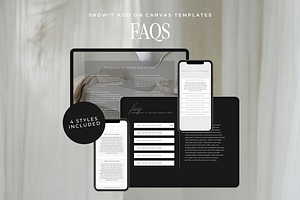 FAQ Showit Add On Templates, a Websites & App Template by Blush Created