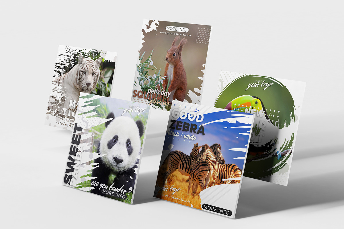 instagram Post Template-Animal, a Social Media Template by illycreative