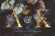 Gold floral alphabet/monograms, an Illustration by Pamyatka Shop (Thumbnail 6 of 12)