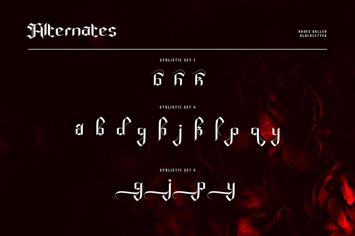 Ghoes Balley Typeface, a Blackletter Font by alit design (Photo 7 of 15)