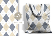 Winter Argyle plaid with Snowflake, a Pattern Graphic by lindoet23 (Thumbnail 2 of 3)