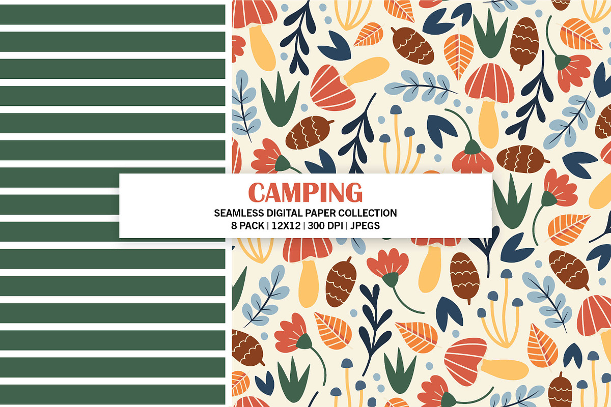 Camping Seamless Pattern Bundle, a Pattern Graphic by Alanna Messina Design Co (Photo 5 of 8)
