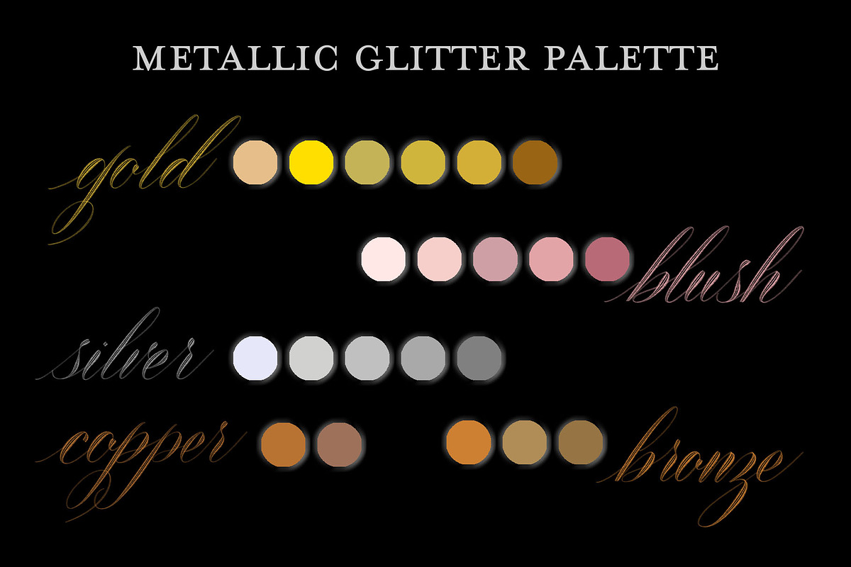 Metallic Glitter Brush Pack preview 8