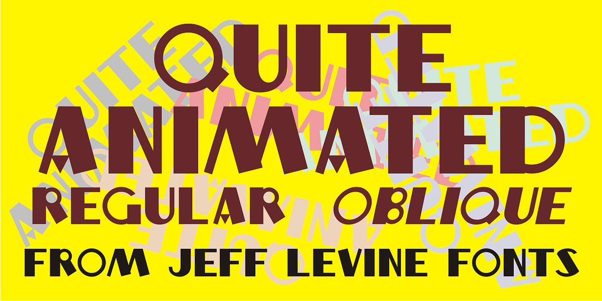 Quite Animated JNL, a Font by Jeff Levine Fonts