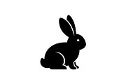 Cute Rabbit Silhouette Vector Bundle, an Illustration by yasushie (Thumbnail 32 of 51)