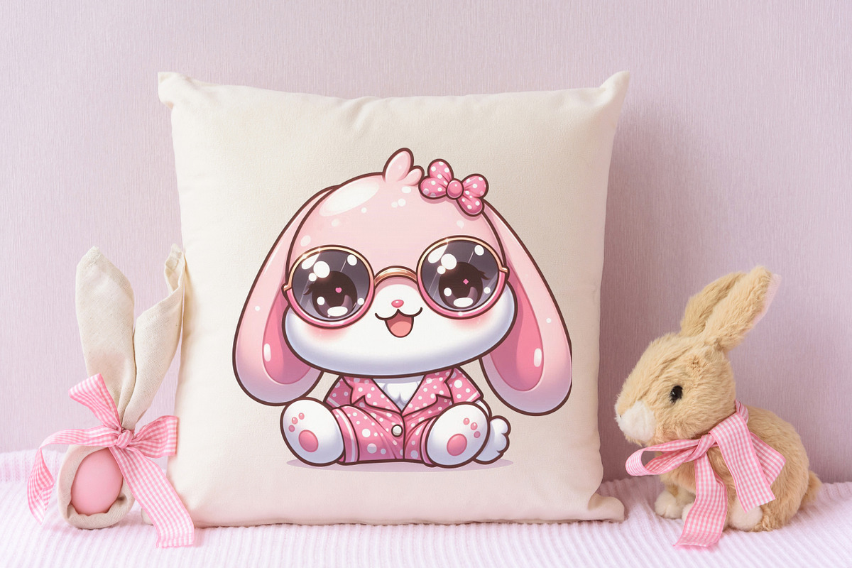 Cute baby pink bunny, an Animal Illustration by RobertsArt (Photo 5 of 7)