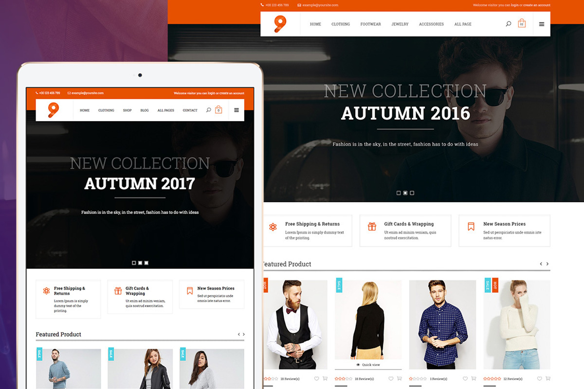 9 Fashion - WooCommerce Theme, a WordPress Template by TemPlaza (Photo 1 of 3)
