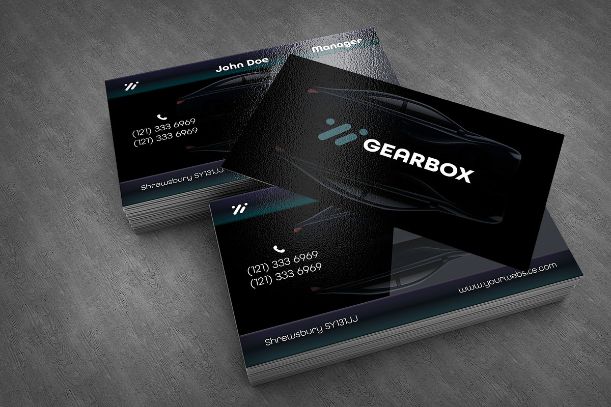 Unique Car Dealership Business Card, a Business Card Template by GaiaaDesigns (Photo 2 of 4)