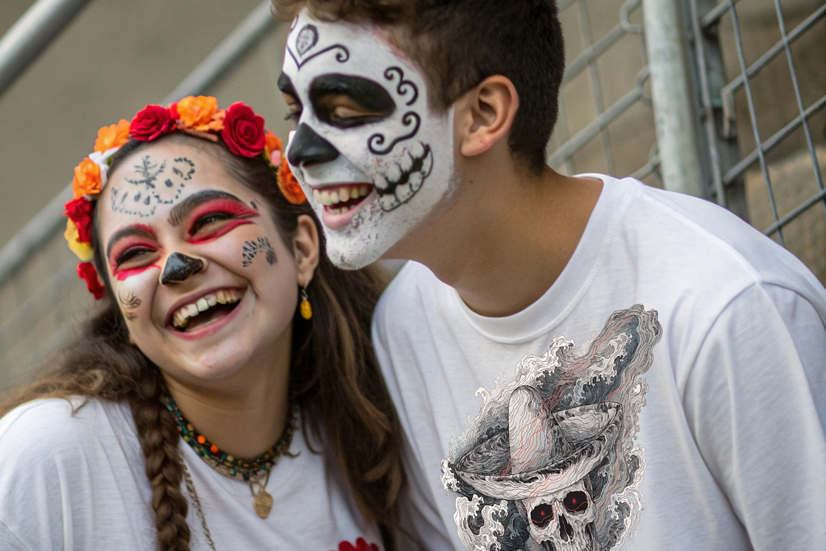 Seamless Pattern Day of the Dead, a Pattern Graphic by Designs by Helen Trupak (Photo 3 of 12)