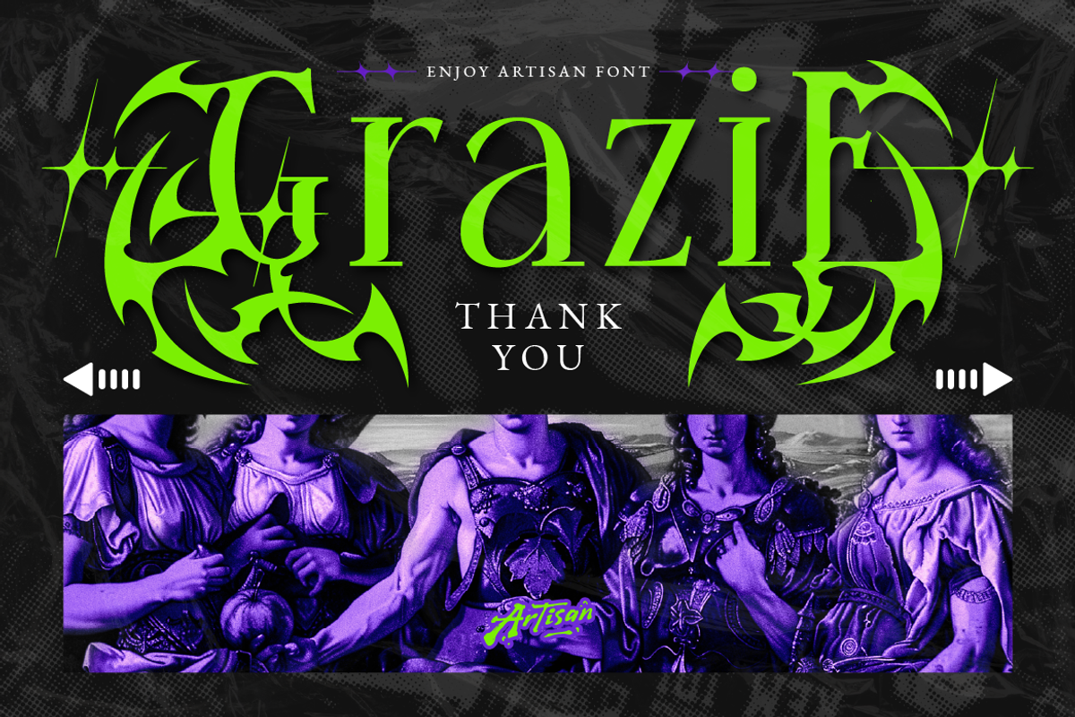 Anomale - Dark Tribal Font, a Blackletter Font by Artisan Themes (Photo 11 of 11)