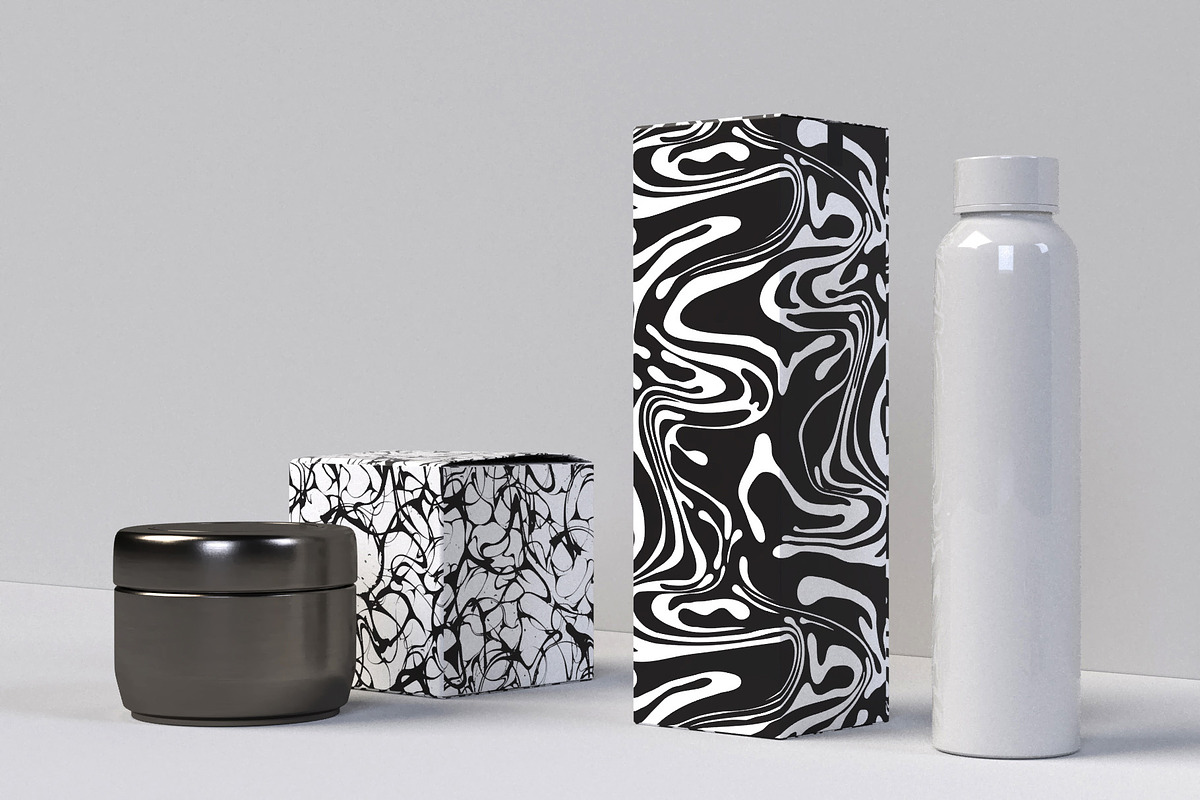 Liquid Seamless Patterns Set, a Pattern Graphic by Curly_Pat (Photo 3 of 5)