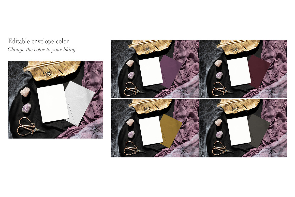 Halloween Card Mockup 5x7 8e fall, an Advertising Mockup by PawMockups (Photo 7 of 11)