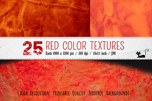 Red Crushed Paper Textures