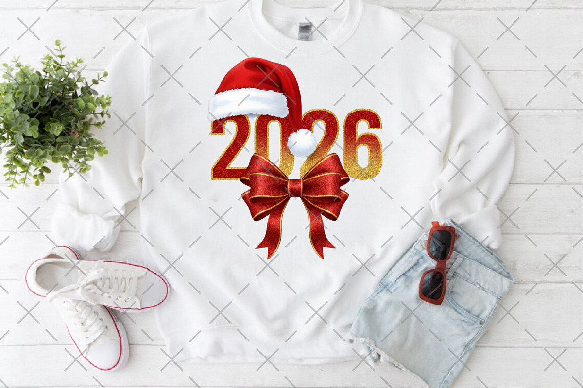 Glitter Happy New Year 2026 Png, an Illustration by Craft Nest (Photo 5 of 6)