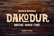 Dakodur - Nature Wood Font, a Sans Serif Font by Iqsiart Studio (Thumbnail 1 of 7)