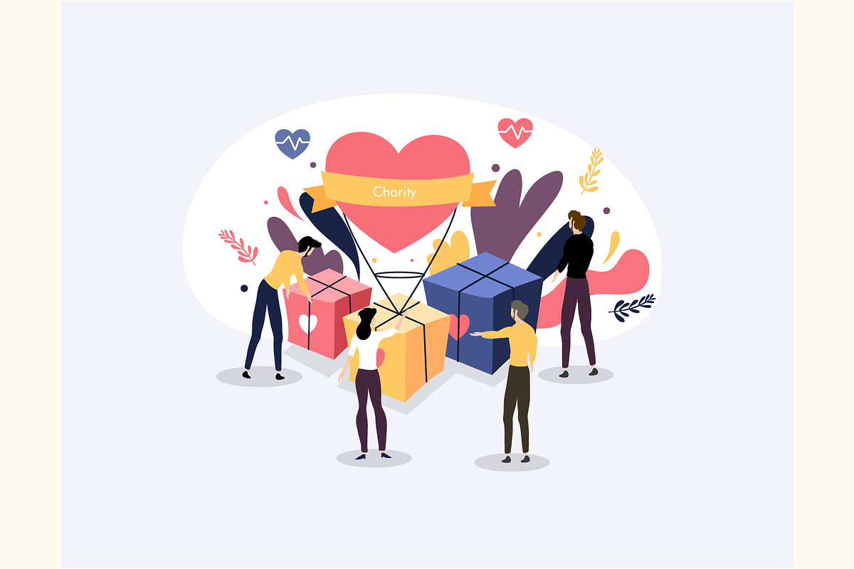 Charity illustration vector bundle, a Person Illustration by foxndeer (Photo 4 of 4)