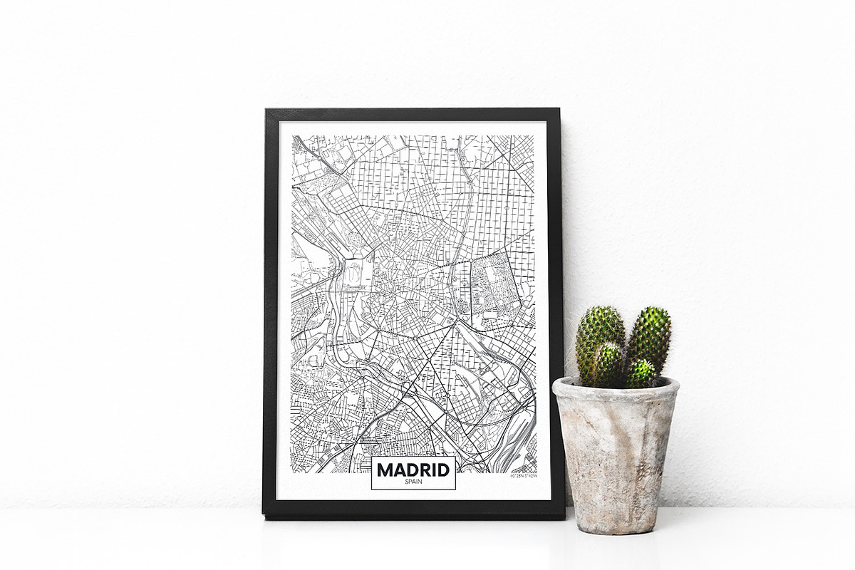 5 maps of Spanish cities, an Illustration by MaximGertsen (Photo 8 of 9)