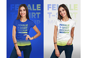 Female T-Shirt Mockups Vol 3 Part 1, a Shirt Mockup by Hi, Mock-Up! (Thumbnail 6 of 10)