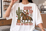 Giddy Up Jingle Horse Cactus Cowboy, a Seasonal Illustration by Libby Wishes (Thumbnail 2 of 4)