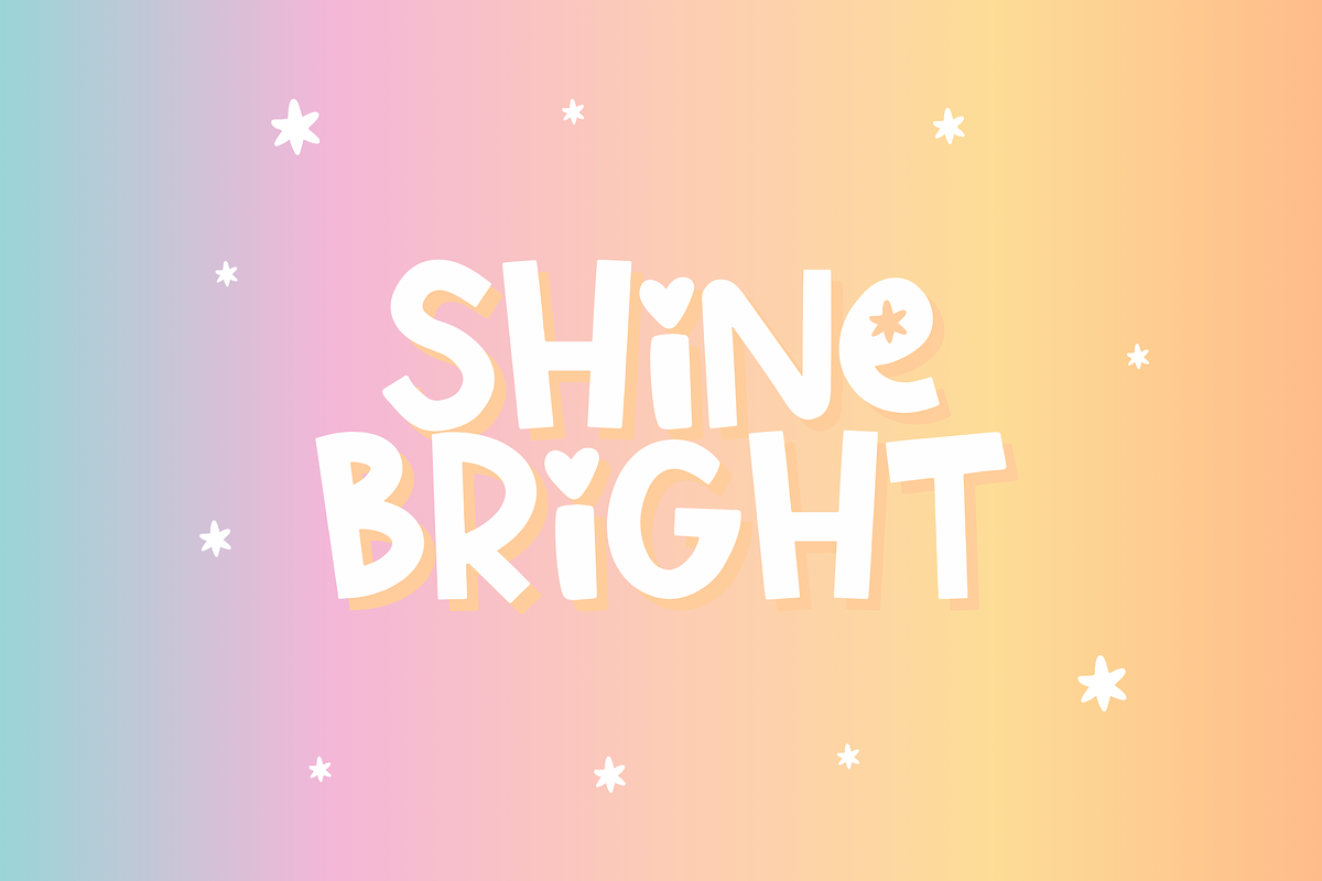 Playful Font with Fun Rainbow Patterns preview 5