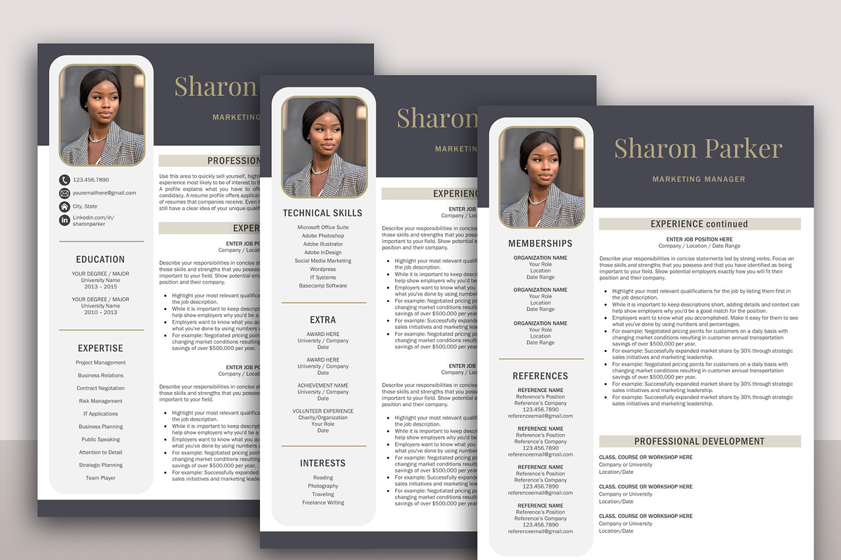 Resume Template + Cover Letter CV, a Resume Template by Klamp Studio (Photo 4 of 8)