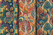 Psychedelic Symphony in 1970s Style, a Pattern Graphic by Designs by Helen Trupak (Thumbnail 1 of 8)