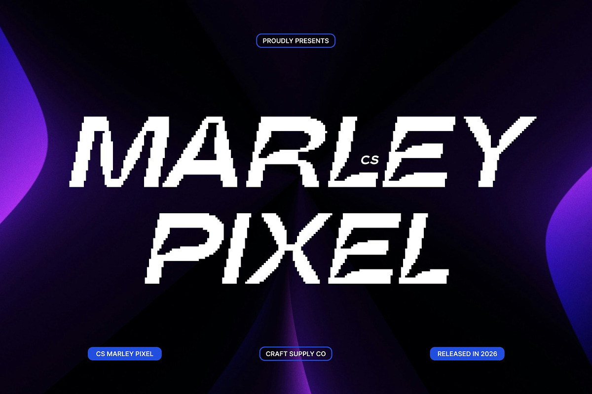 CS Marley Pixel, a Sans Serif Font by Craft Supply Co. (Photo 1 of 8)