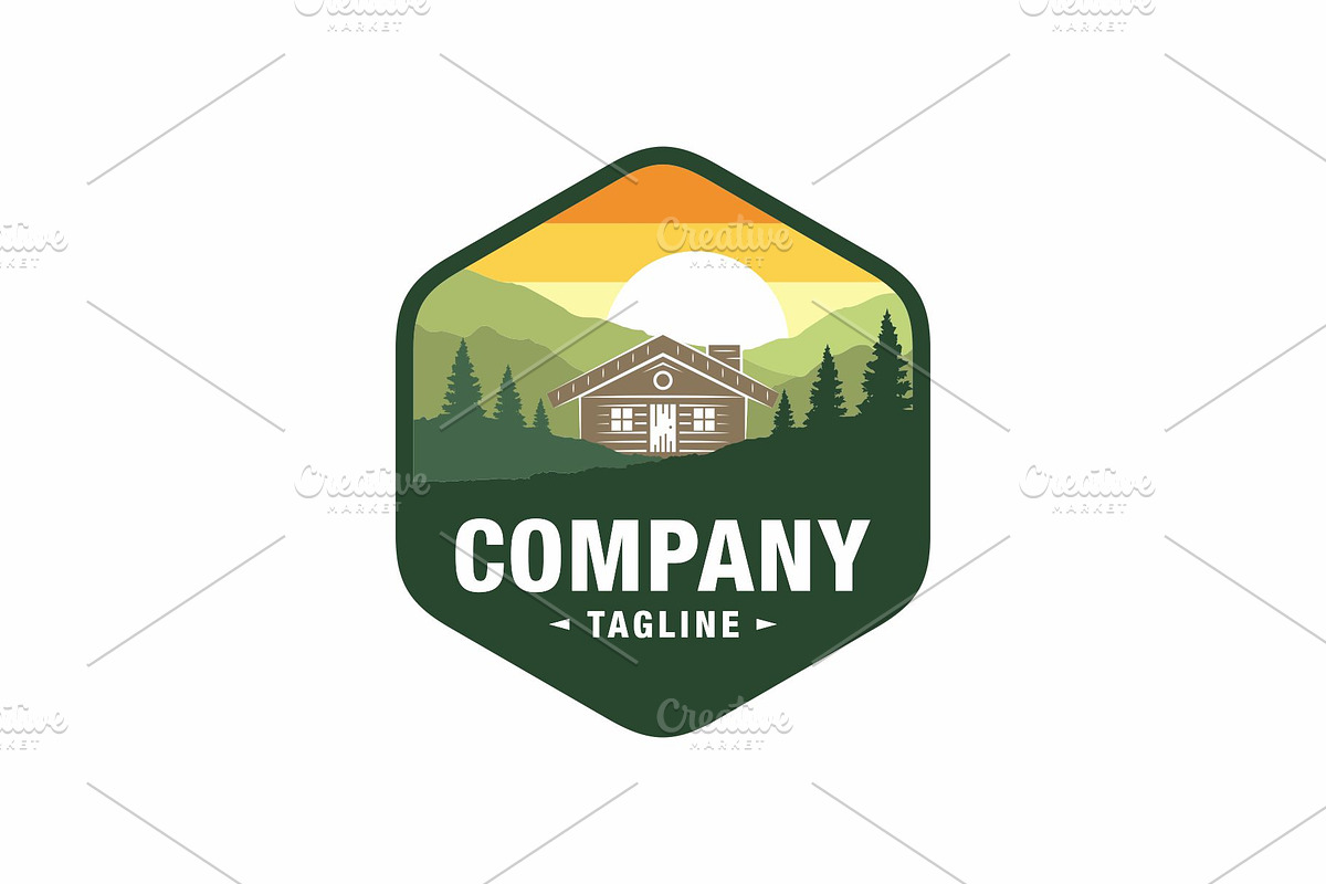 Cabin Logo design template, a Branding & Logo Template by swarnstudio