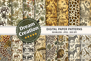 Vintage Jungle Safari Digital Patter, a Texture Graphic by Dream Creation (Thumbnail 1 of 7)