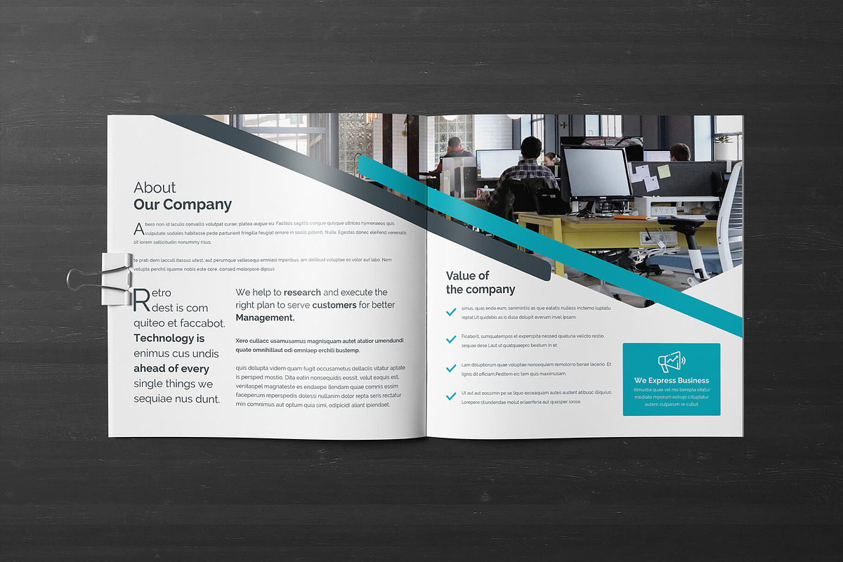 Comapny Profile Square Brochure, a Brochure Template by Divergent Studio (Photo 3 of 9)