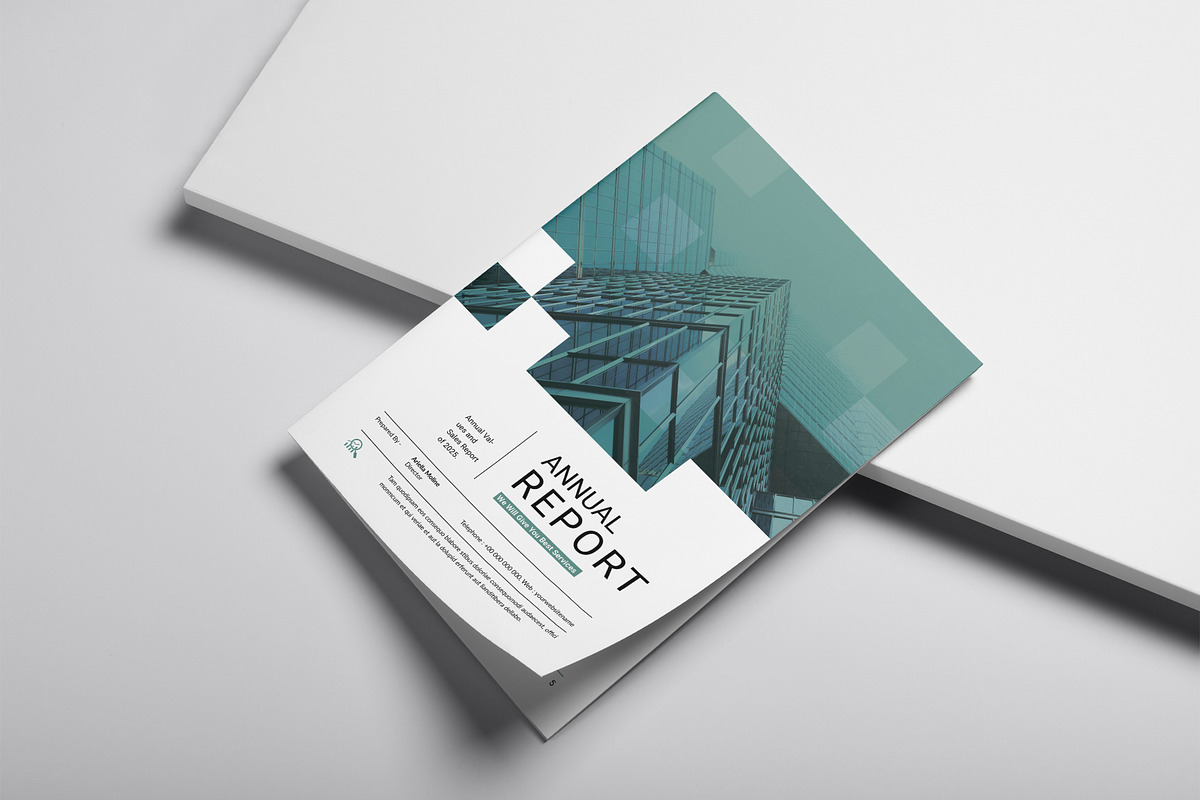 Annual Report Template, a Brochure Template by DesignCrest (Photo 2 of 14)