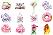 Watercolor Summer Mood Clipart, an Illustration by CitraGraphics (Thumbnail 3 of 5)