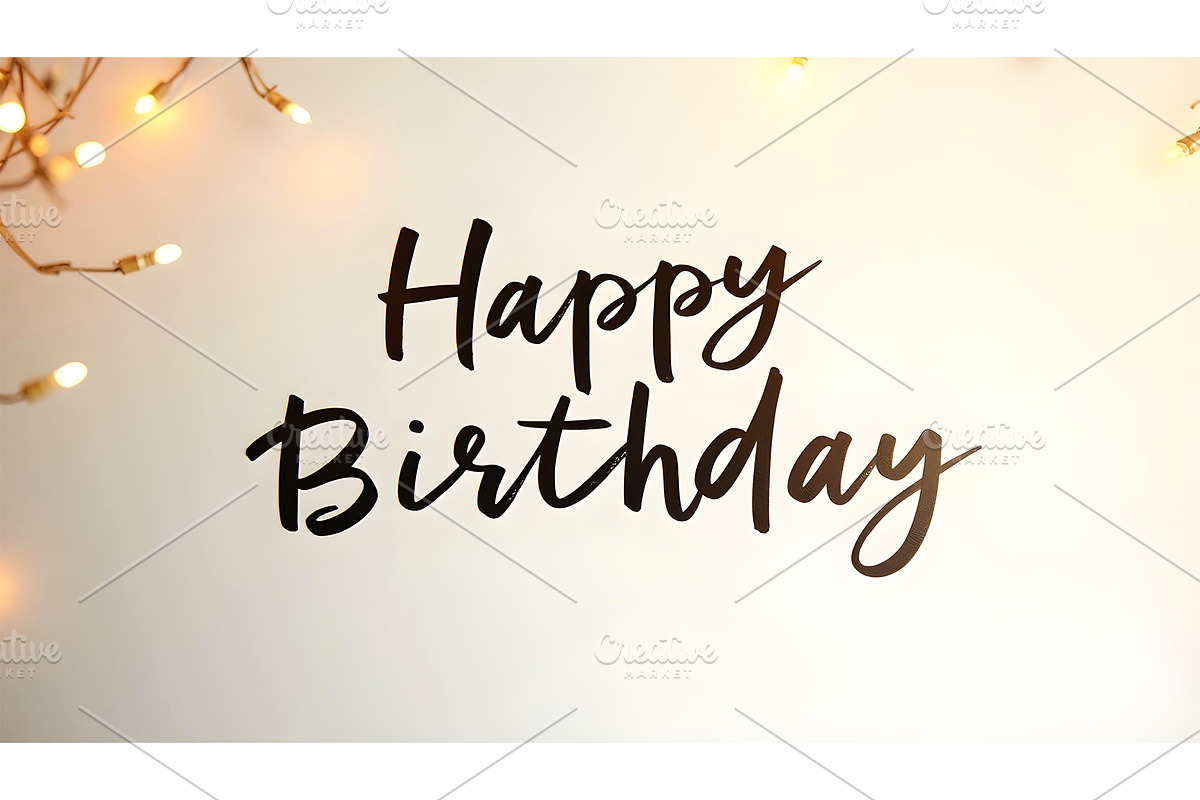 Happy Birthday minimalistic card, a Decorative Illustration by Elen_Art
