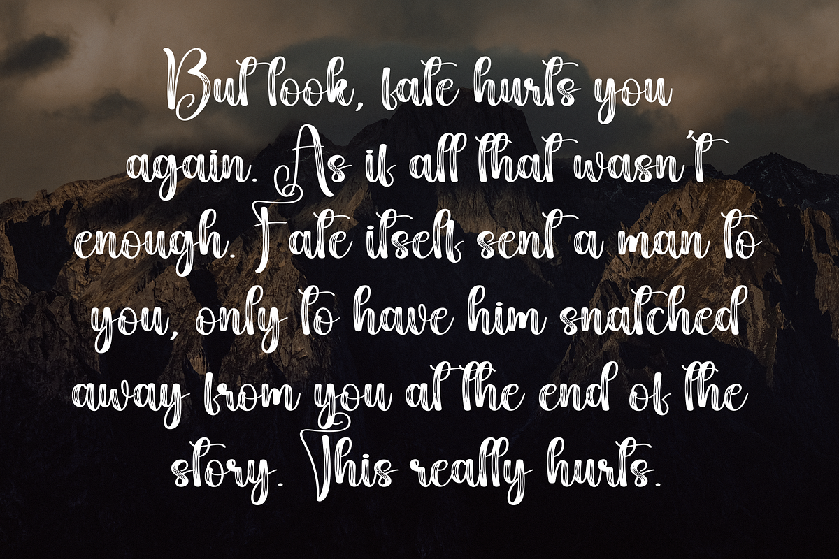 Autumn Birthday | Script Font, a Handwritten Font by Scratchones (Photo 6 of 9)