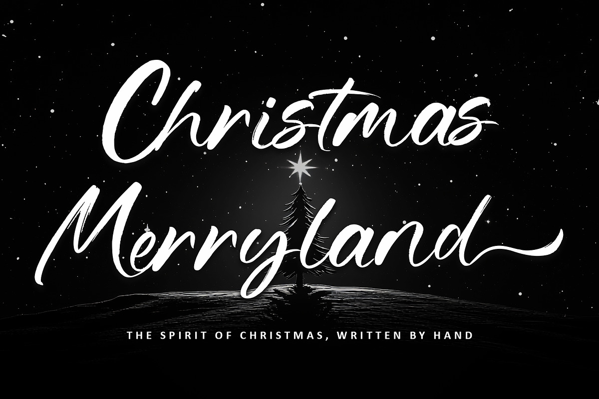 Christmas Merryland - Popular Brush, a Handwritten Font by Letterara (Photo 1 of 11)