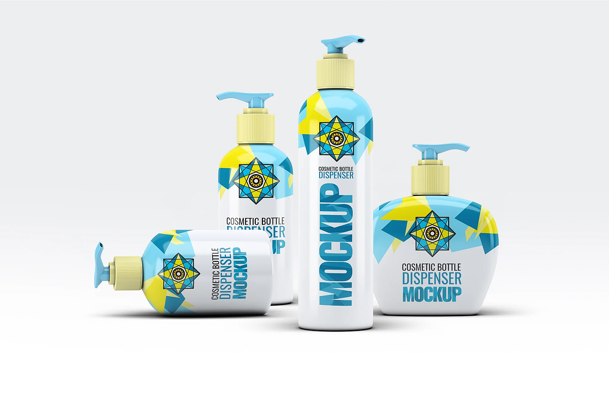 Dispenser Bottles Mock-Up Bundle, a Product Mockup by DesignRushMarket (Photo 1 of 10)
