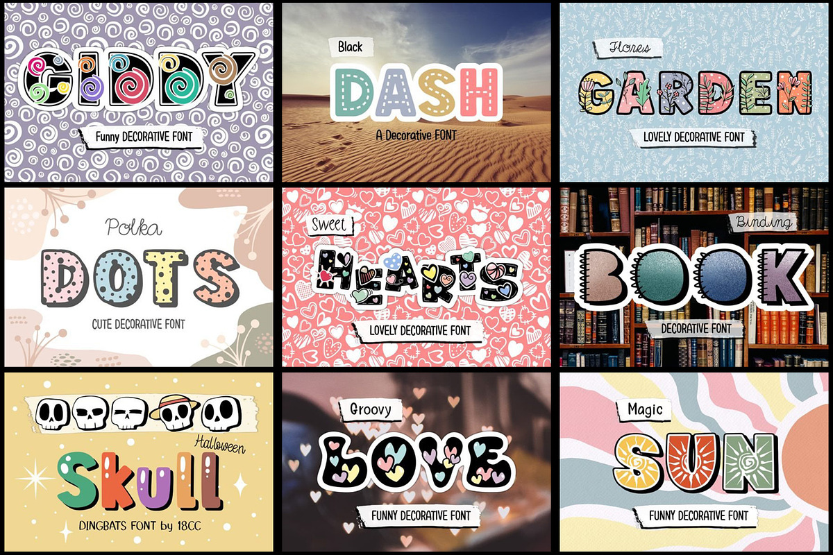 Decorative Font Bundle, a Slab Serif Font by JustArtDigital (Photo 5 of 6)