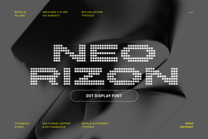 Neo Rizon - Modern Dot Display, a Sans Serif Font by Typia Nesia