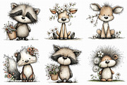 Whimsical Spring Woodland Animals, an Illustration by Libby Wishes (Thumbnail 2 of 8)