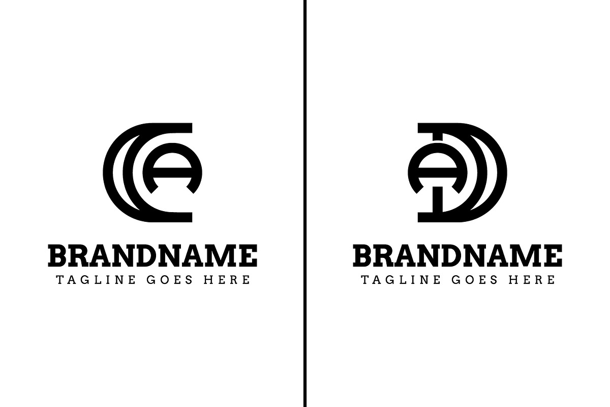 Letters CA and DA Monogram Logo, a Branding & Logo Template by Pray Art Design Studio